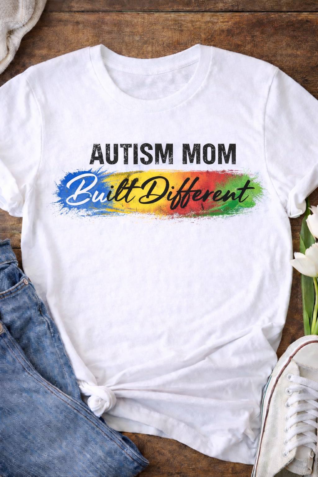 Autism Mom Built Different Shirt | Autism Awareness Tee | Proud Autism Mom Apparel