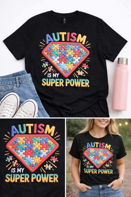 Autism Awareness tshirt, Autism is my super power, graphic tee