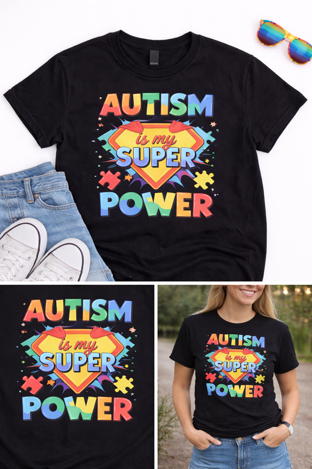 Autism Awareness tshirt, Autism is my super power, graphic tee